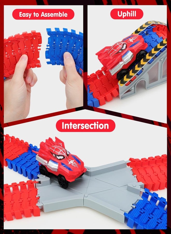 Humzo Spider Tracks Car Toys for Boys Ages 3-8, 2 Spider Cars & 212PCS Flexible Race Track, STEM Building Toy Gift for 3 4 5 6 7 8 Year Old Kids - Image 2
